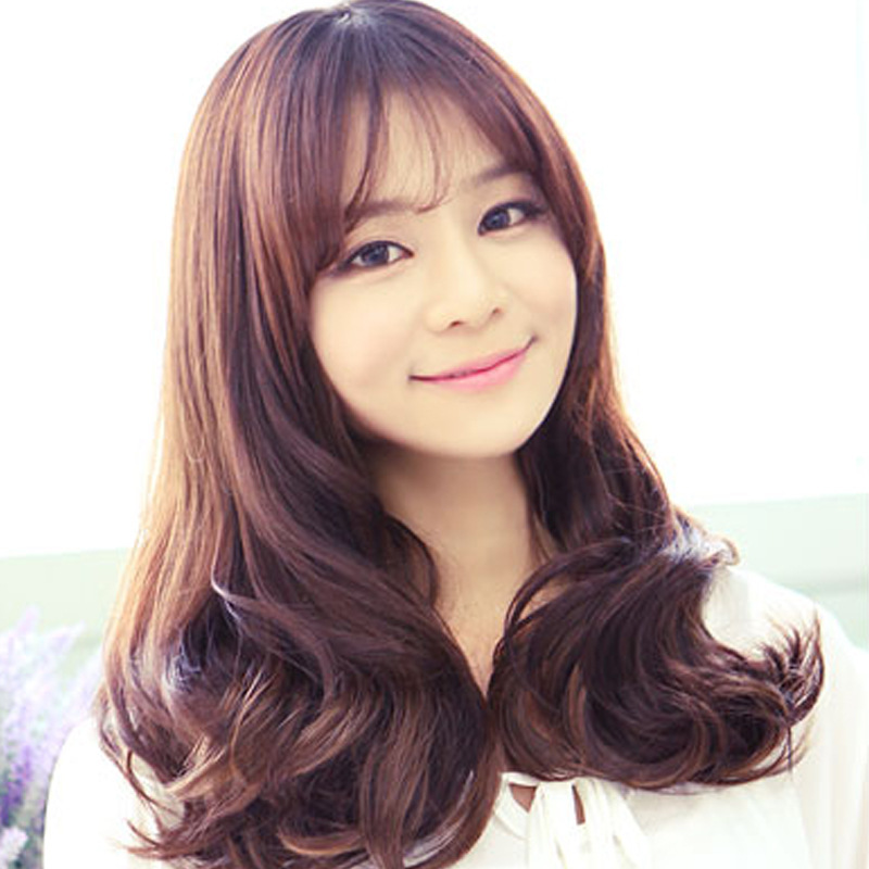 空气刘海假发内卷刘海真发假发空气刘海齐刘海假迷你薄刘海黑棕色高温