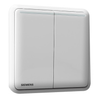 西门子(SIEMENS)开关插座面板 皓睿系列 玉釉白 双开双控带荧光开关 二开双控带荧光开关 双联双控带荧光开关