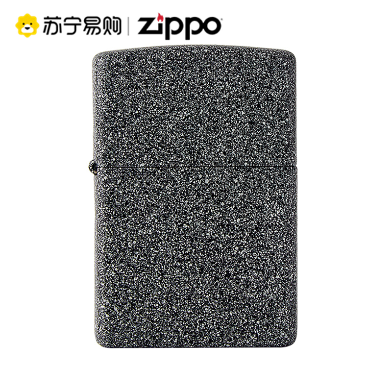 [苏宁自营]美国原装zippo之宝防风煤油打火机铁石心肠211哑漆黑裂漆236耐磨个性创意送男士