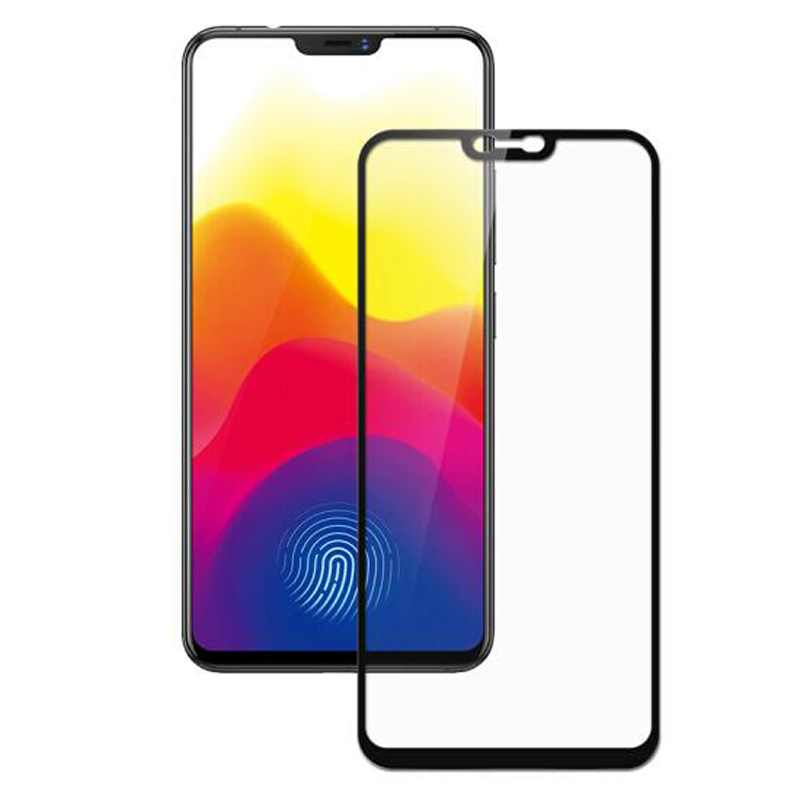 [买2送手机壳]轻万适用vivox21钢化膜全屏覆盖x21钢化玻璃防指纹护眼全屏丝印手机膜vivo手机保护膜黑色x21a高清大图
