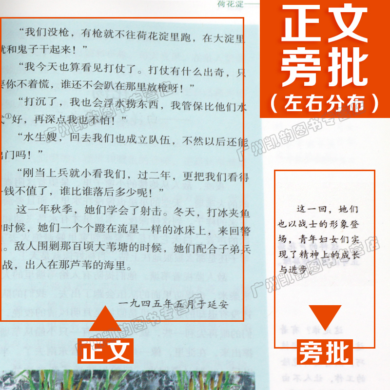 [正版]白洋淀纪事人民教育出版社 七年级上册 原著初中生孙犁 人教版文学初中语文阅读丛书 军事小说白洋淀记事白羊定7年高清大图