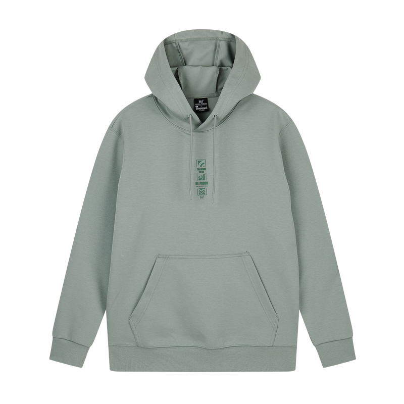 361°运动卫衣男新款连帽套头卫衣常规舒适上衣552414013A 黄石绿 XXL