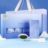 贡苑 茶叶 绿茶 安吉白茶茶叶礼盒 明前特级好茶小罐珍稀绿茶叶正宗原产地白茶送礼200g