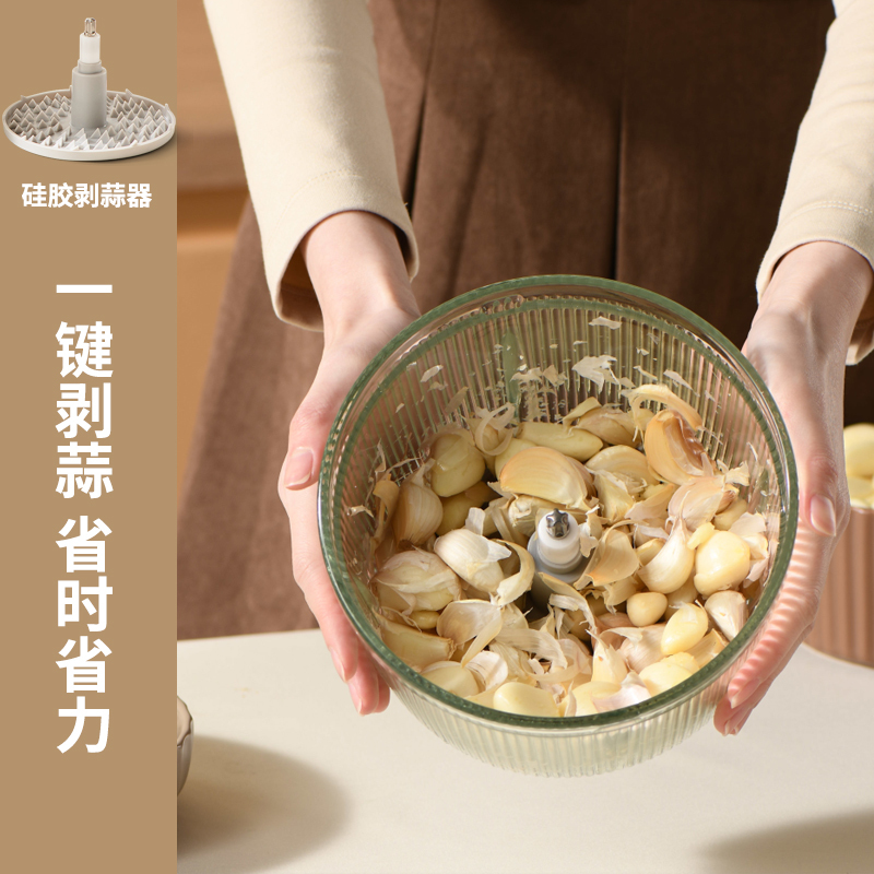 利仁JRJ-W320(升级款)绞肉机家用 绞馅机 碎肉机 剥蒜器 电动多功能料理搅拌打肉饺子肉馅蒜蓉机2L容量J