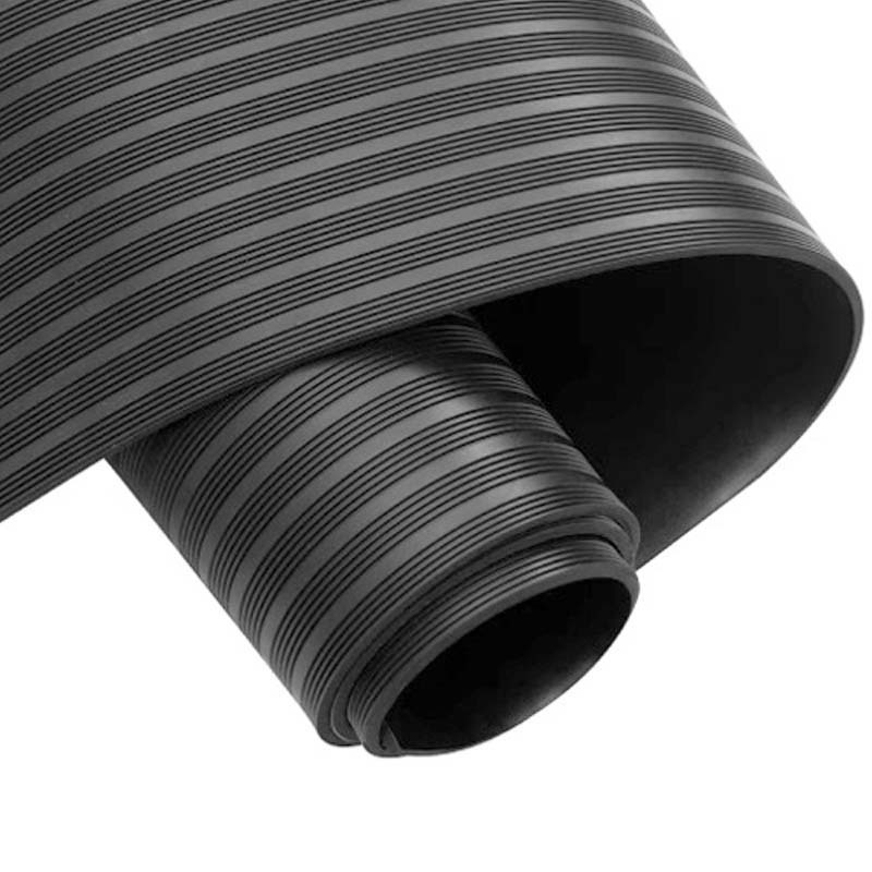 天空桥 高压绝缘垫 黑色条纹 10kv 5mm*1米*10米 卷高清大图