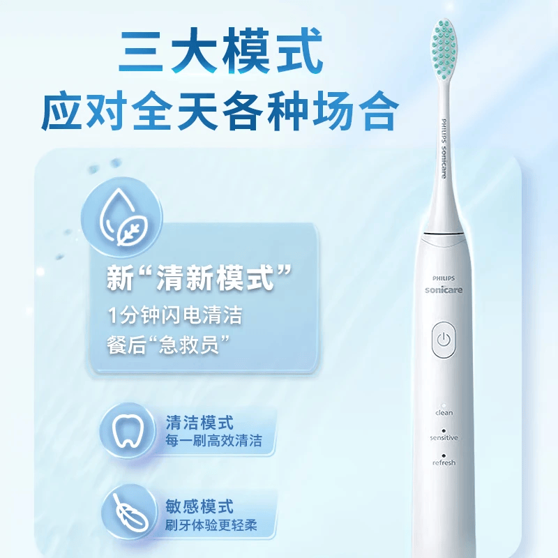 飞利浦(PHILIPS)电动牙刷飞利浦钻石1系S2牙刷轻羽白HX2418/01高清大图