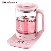 金正(NiNTAUS)养生壶 粉色 不带滤网24小时预约煮茶壶 1.8L容量 高硼硅玻璃 JZW-18Y18