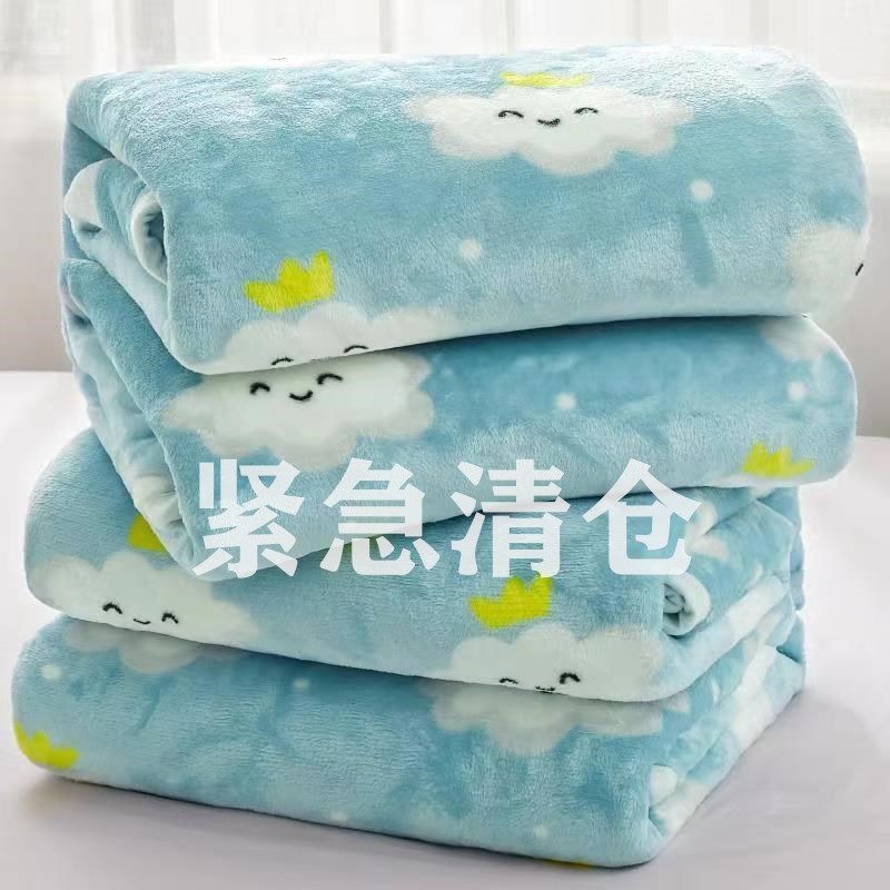 盖毯法兰绒毛毯四季毯冬季保暖宿舍单双人轻薄床单高清大图