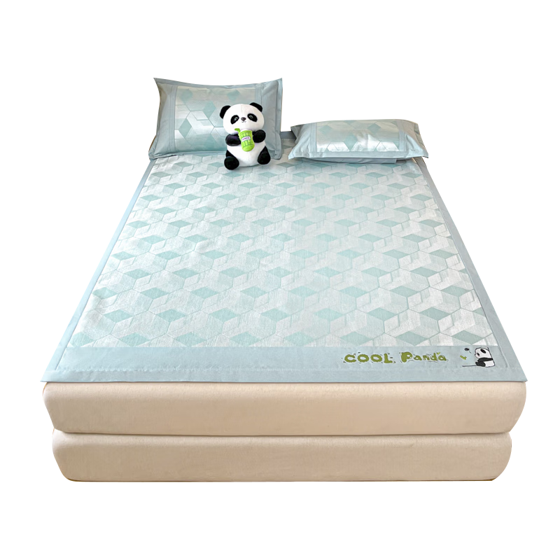 悠梦嘉居800D小熊刺绣抗菌凉席YX1521-席子:180*200 枕套:48*74*2凉席三件套高清大图