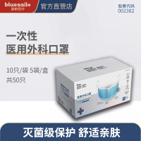 蓝帆医疗三层口罩一次性口罩独立外科口罩灭菌口罩