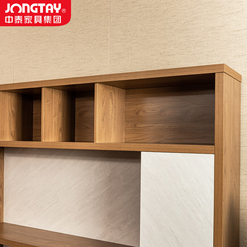 中泰(jongtay)J-JZ18办公柜子木质书柜员工柜书架老板办公室文件柜收纳柜储物柜三门2.4米高清大图