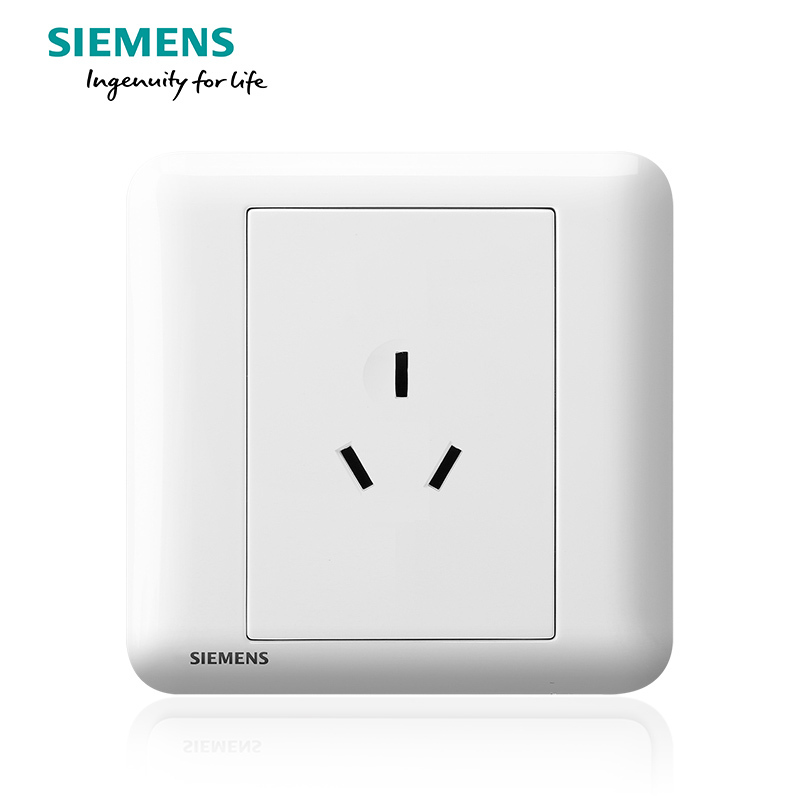 西门子(SIEMENS)开关插座 皓睿玉釉白系列10A三孔电源插座5UB01133NC01