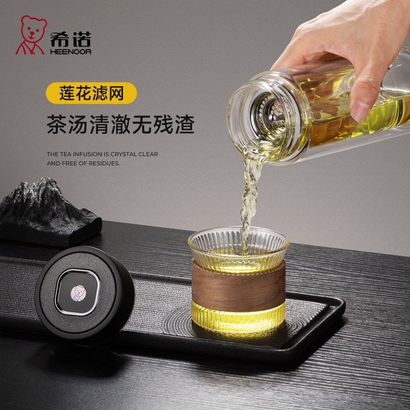 希诺 双层玻璃杯水杯高清大图