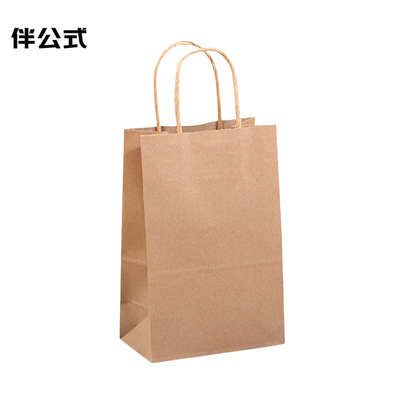 伴公式B1093小号竖式牛皮手提文件袋20*25*8cm 10个/包