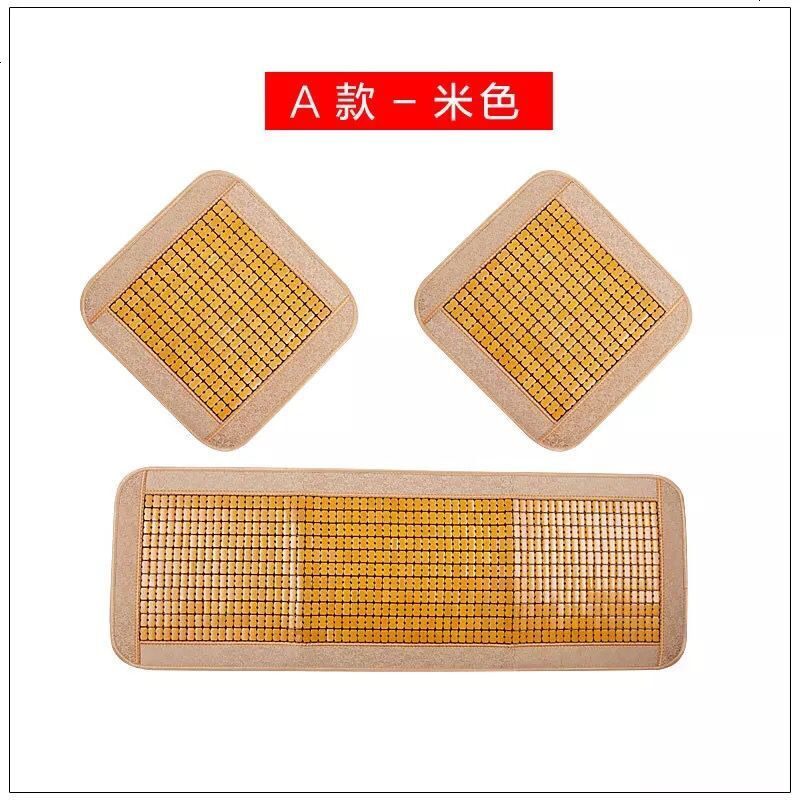 适用于汽车坐垫夏季单片无靠背竹片坐垫车用凉垫三件套竹四季通用座垫