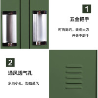 利特莱依铁皮更衣柜宿舍储物柜钢制内务柜制式绿皮衣帽柜子绿色9门更衣