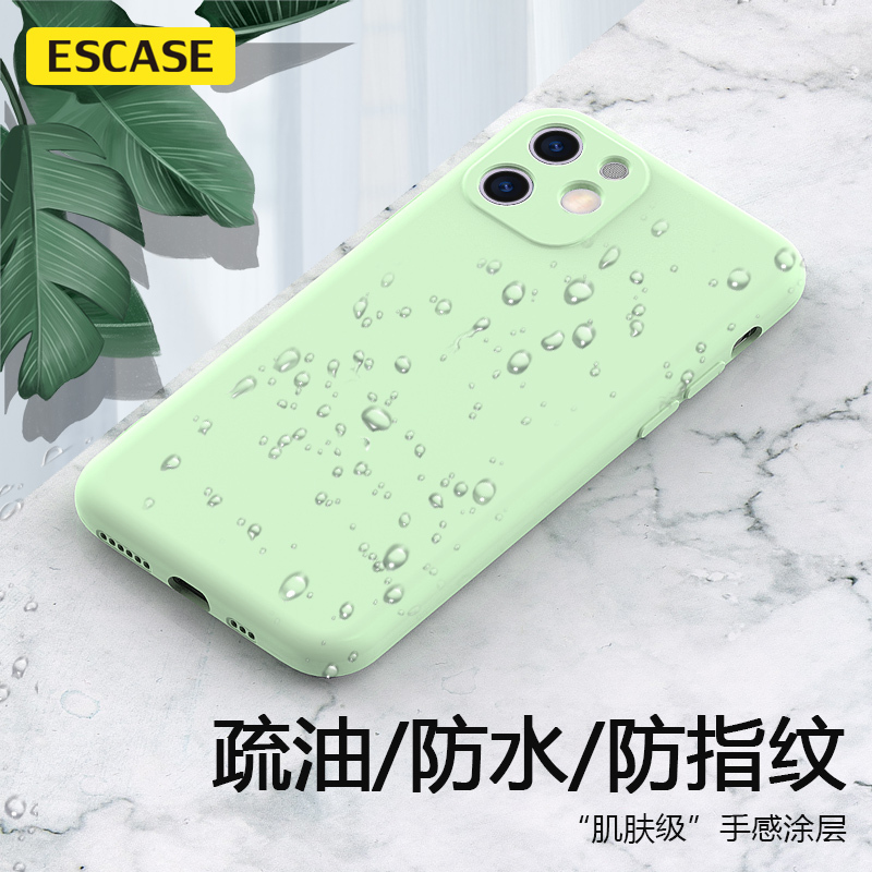ESCASE iphone11手机壳 苹果11保护套 液态硅胶保护壳新升级全包镜头防摔超薄男女款 抹茶绿
