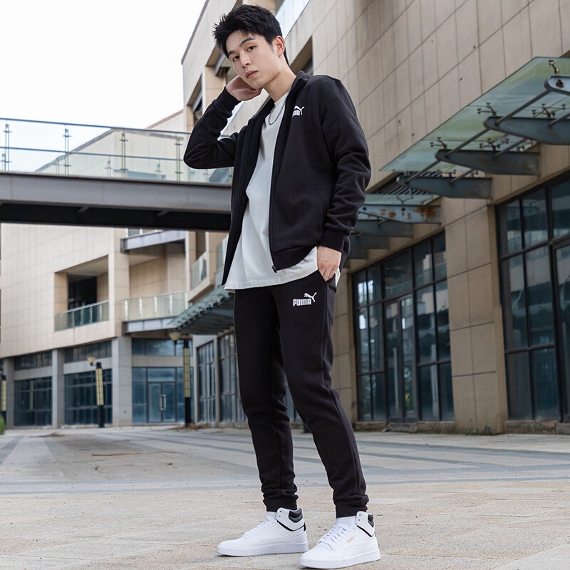 彪马(PUMA)套装男秋季新款户外两件套运动服跑步健身保暖休闲套装 680660-01/偏小一码
