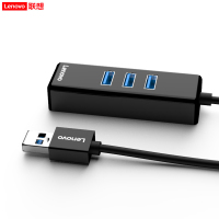 联想A625黑色USB-A转百兆有线网口分线器RJ45网线转换器笔记本电脑扩展坞集线器HUB延长线百兆网口USB连接线