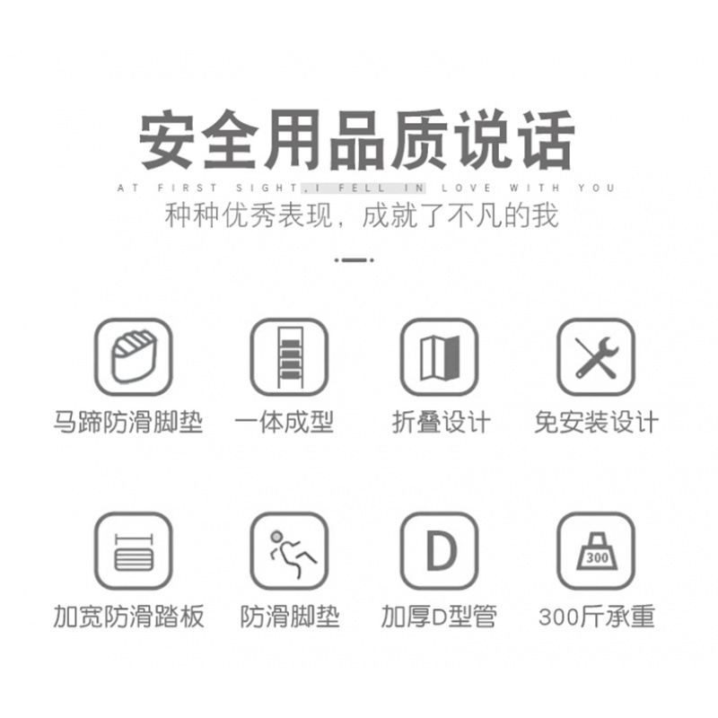 铝合金梯子家用折叠室内多功能纳丽雅梯子人字梯楼梯爬梯不锈钢扶梯子 橘色升级不锈钢五步梯(带防滑条)
