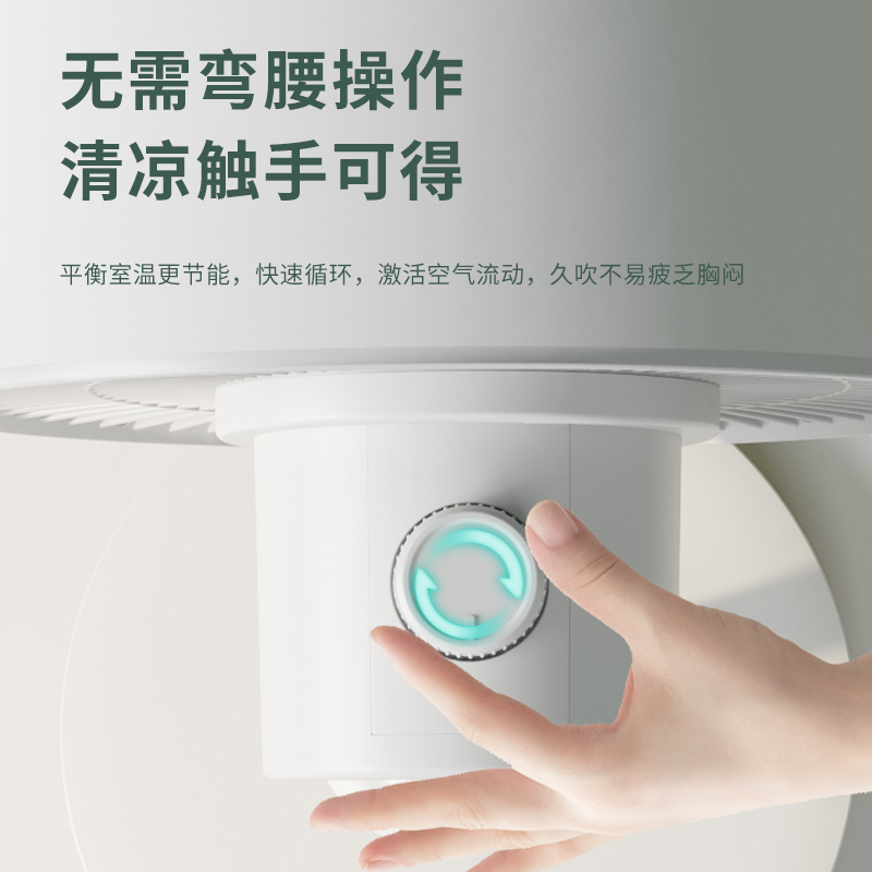 大宇(DAEWOO)空气循环扇 落地扇电风扇 家用落地扇对流涡轮节能省电 立体摇头学生宿舍转页扇台式电扇 X1高清大图
