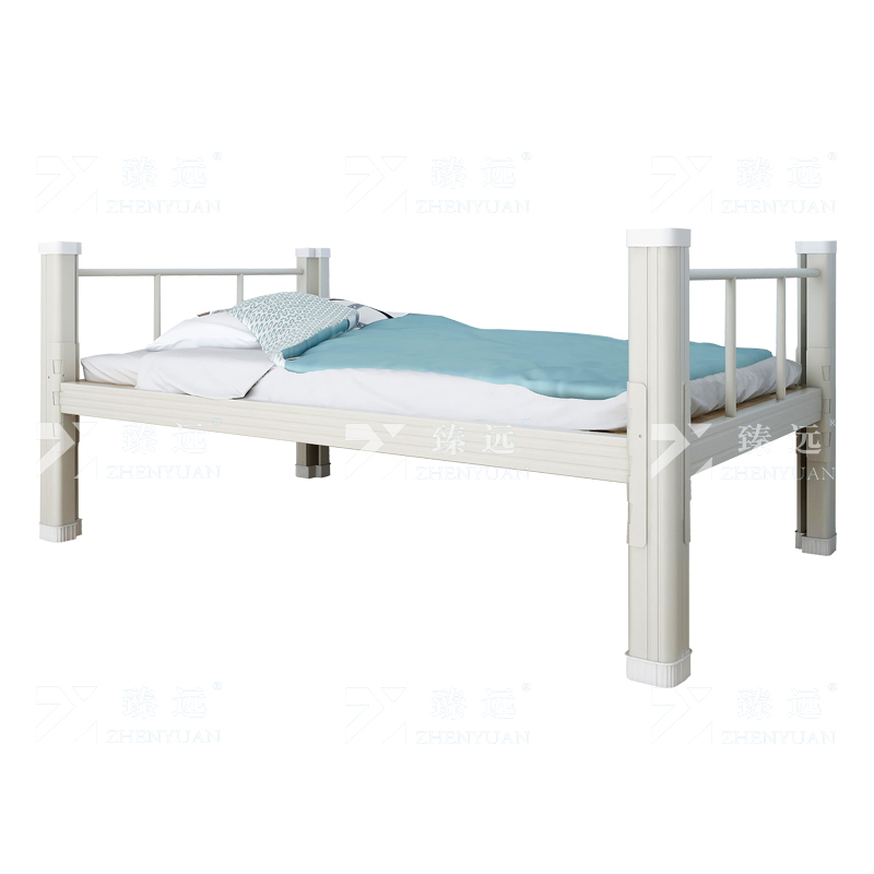 臻远 XCC-08 钢制型材床单层床员工宿舍床学生公寓床 单层床1000宽白