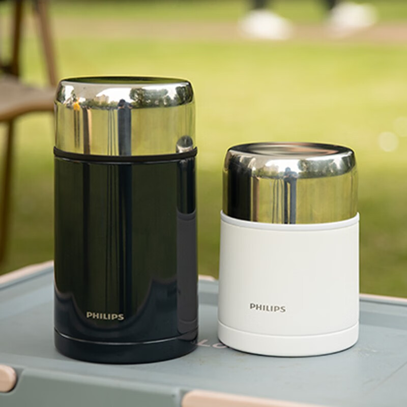 飞利浦(PHILIPS)飞利浦焖烧杯无缝内胆女保温饭盒桶闷烧杯焖烧壶罐便携上班族煮粥 白色600ml316无缝送勺子高清大图