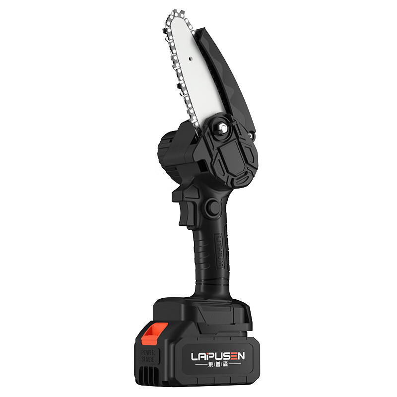 莱普森跨境手持锂电锯伐木用电链锯无线迷你电锯家用单手锯 8寸电量显示+自动出油10节1电1链高清大图