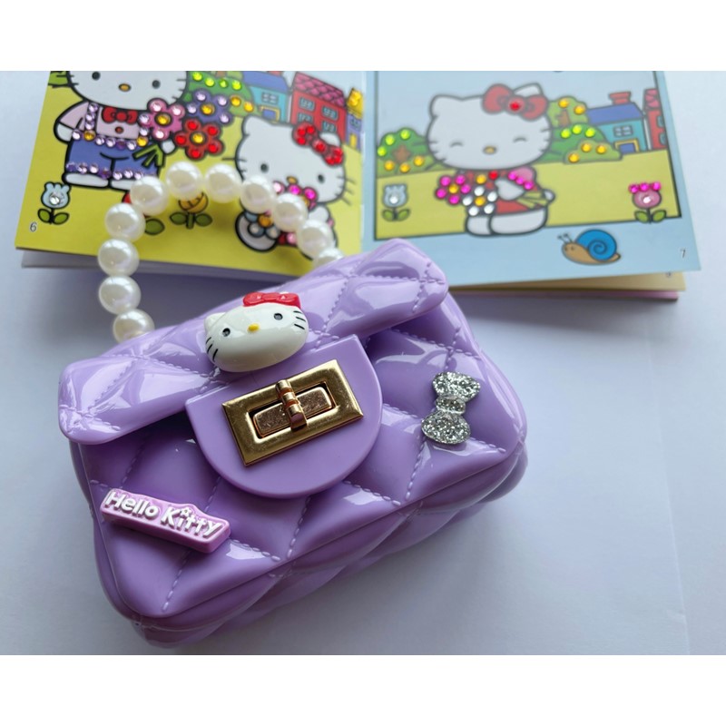 凯蒂猫装扮钻石贴小香风公主包 [正版]凯蒂猫装扮钻石贴小香风公主包 亲子时光玩具书女童礼物diy公主包手工书高清大图