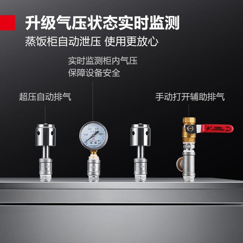 德玛仕(DEMASHI)高原蒸饭柜商用 电蒸柜蒸饭车 工程定制 24盘KZ-240G[380V高压蒸汽 高原地区可用]图片