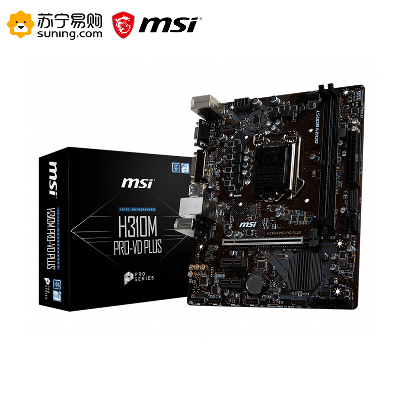 微星MSI H310M PRO-VD PLUS主板+i3 9100F处理器 板U套装