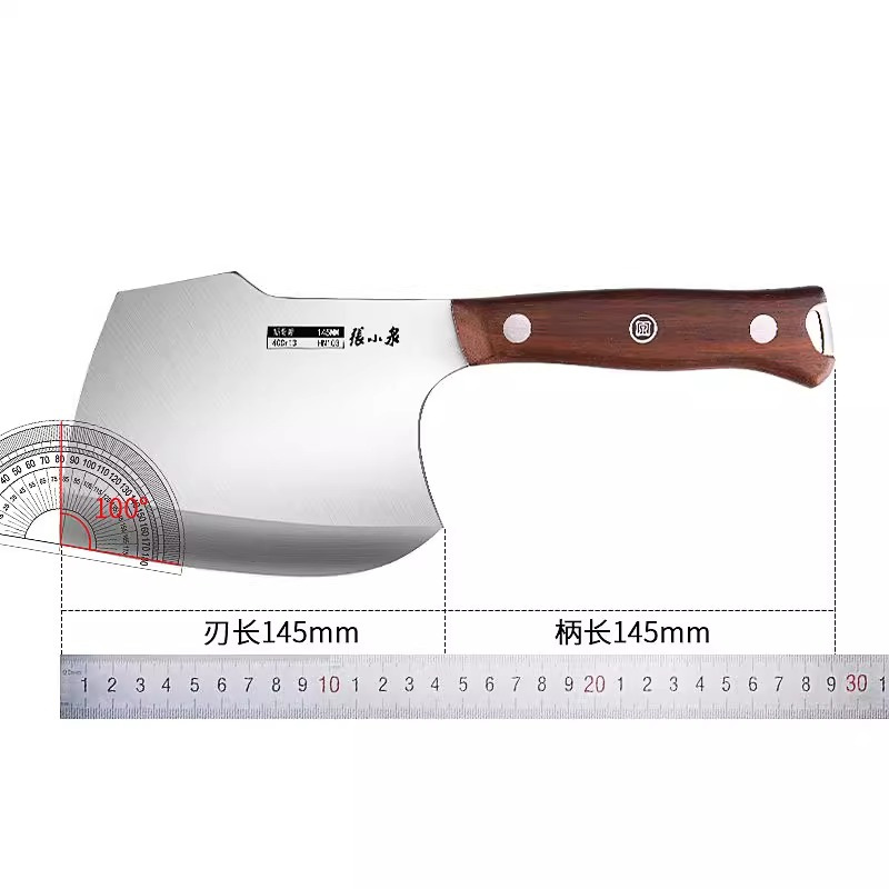 张小泉升级款加厚加重家用斩骨刀防腐锈耐用厨房不锈钢斩骨刀8138高清大图