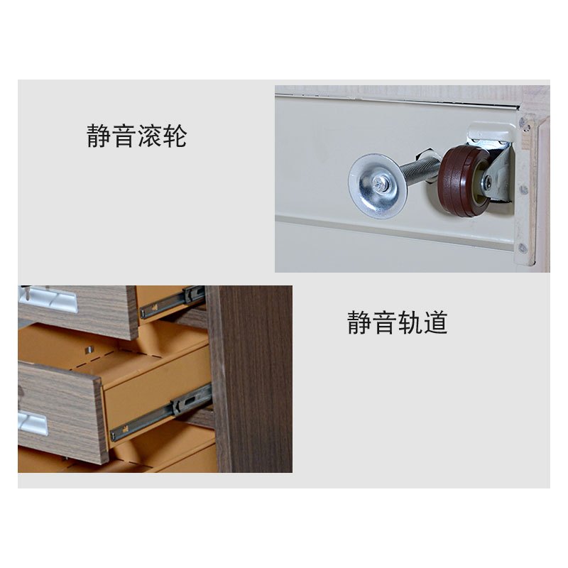 永格黑枫木纹1.2米全钢保险桌带保险柜办公电脑桌财务桌收银投币桌老板桌指纹密码桌