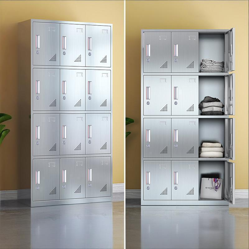 易企采 十五门储物柜 【304不锈钢】员工宿舍更衣收纳储物柜 35*90*180CM 单位 :台
