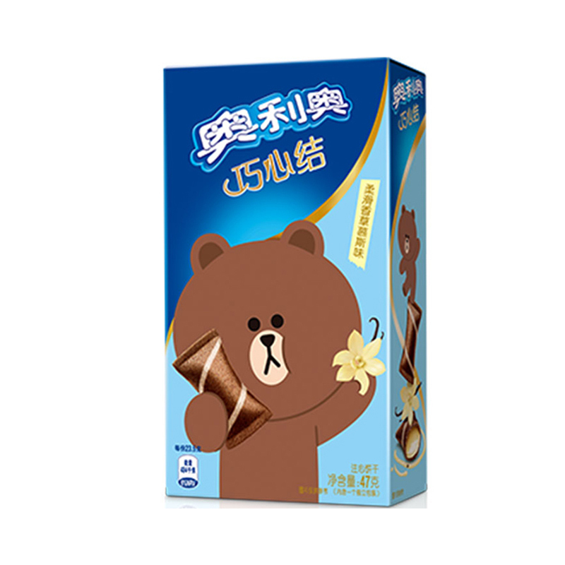 奥利奥(OREO) 饼干 巧心结浓情香草慕斯味47g