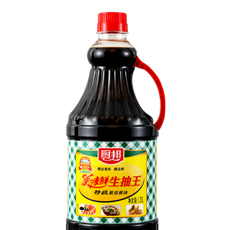 厨邦 酱油 美味鲜生抽王 特级酿造 调味料 1.25L