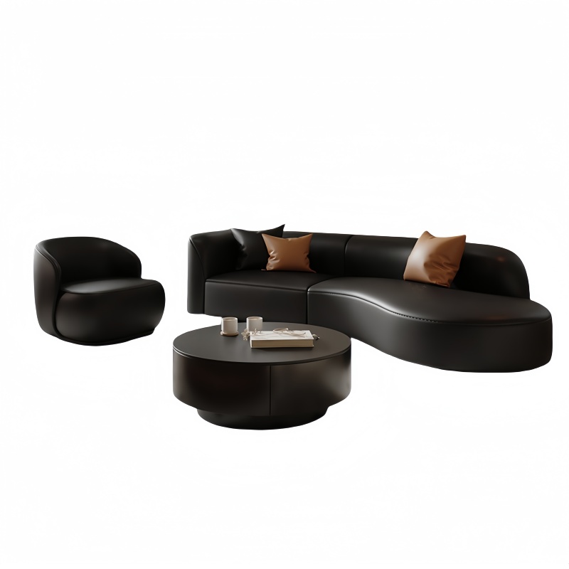 攸形沙发套装4+1+茶几240*115*67cm套高清大图