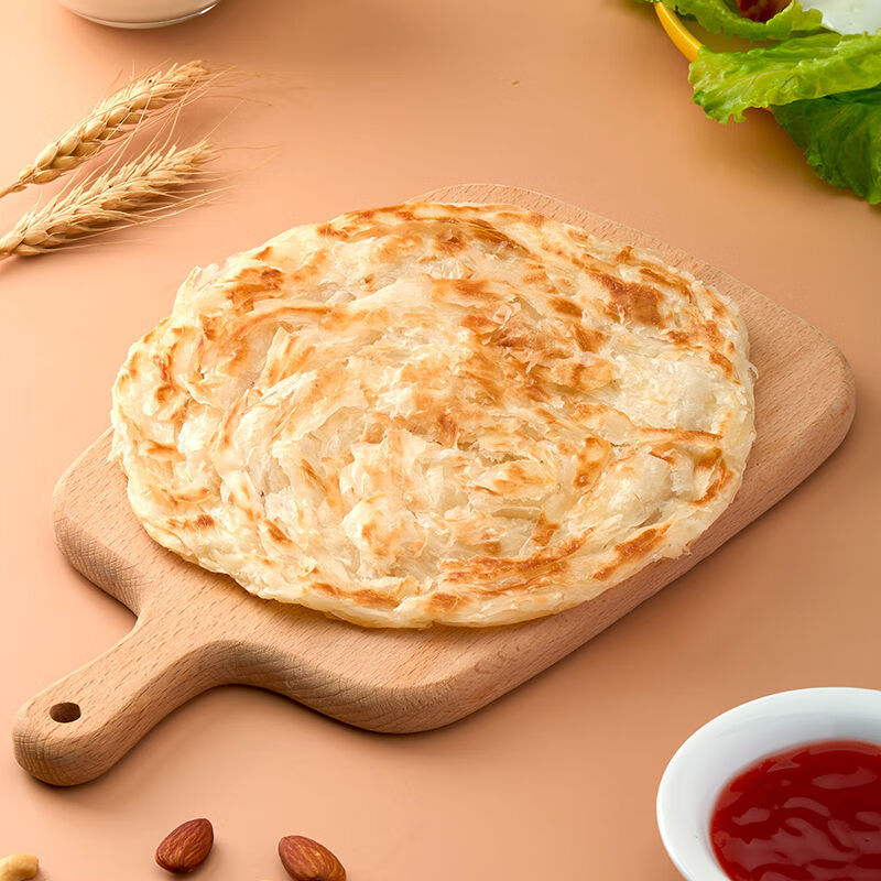 千味央厨手抓饼香酥不腻少油煎制麦香浓郁原味1.2kg*1袋高清大图