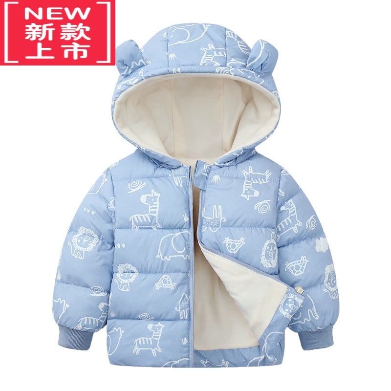 可莉允婴儿秋冬装儿童羽绒棉服外穿男女宝宝衣服加绒棉袄加厚保暖外套冬图片