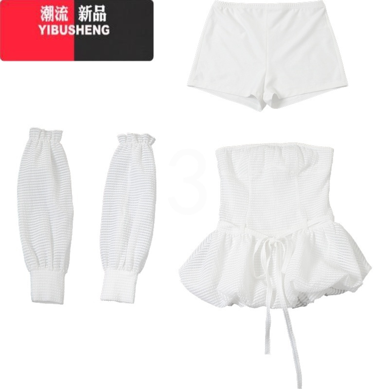 YIBUSHENG 纯欲减龄裹胸连衣裙女露背修身性感A型抹胸裙子设计感季