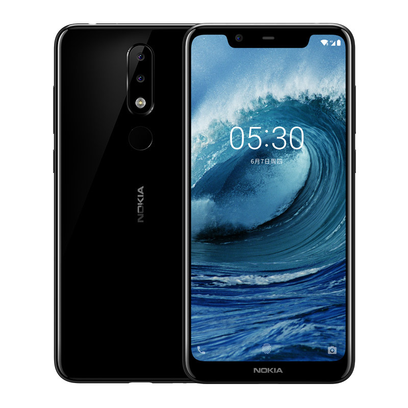 Nokia/诺基亚 X5 4GB+64GB 极夜黑 全网通4G双卡 全面屏 AI拍照手机