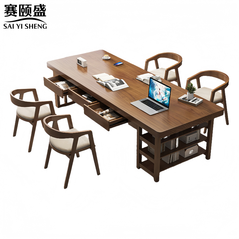 赛颐盛 图书馆学习桌1600*700*750mm含4椅 套/张