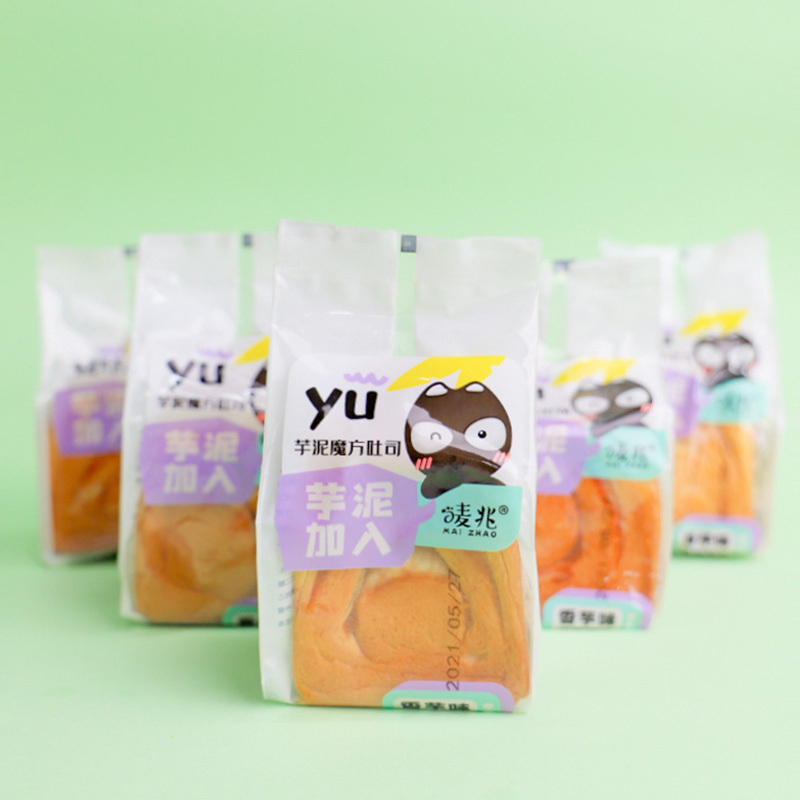 唛兆芋泥魔方面包吐司380g整箱6枚手撕奶香味方形早餐