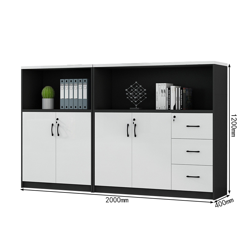 烁恒储物柜4门3抽台高清大图