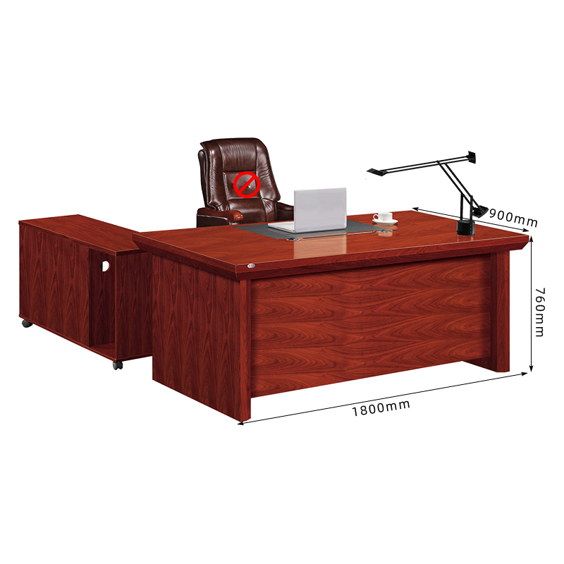 中豫鑫泽 ZYXZ4052225 油漆家具老板桌大班台办公桌主管经理桌含副柜 1.8米高清大图