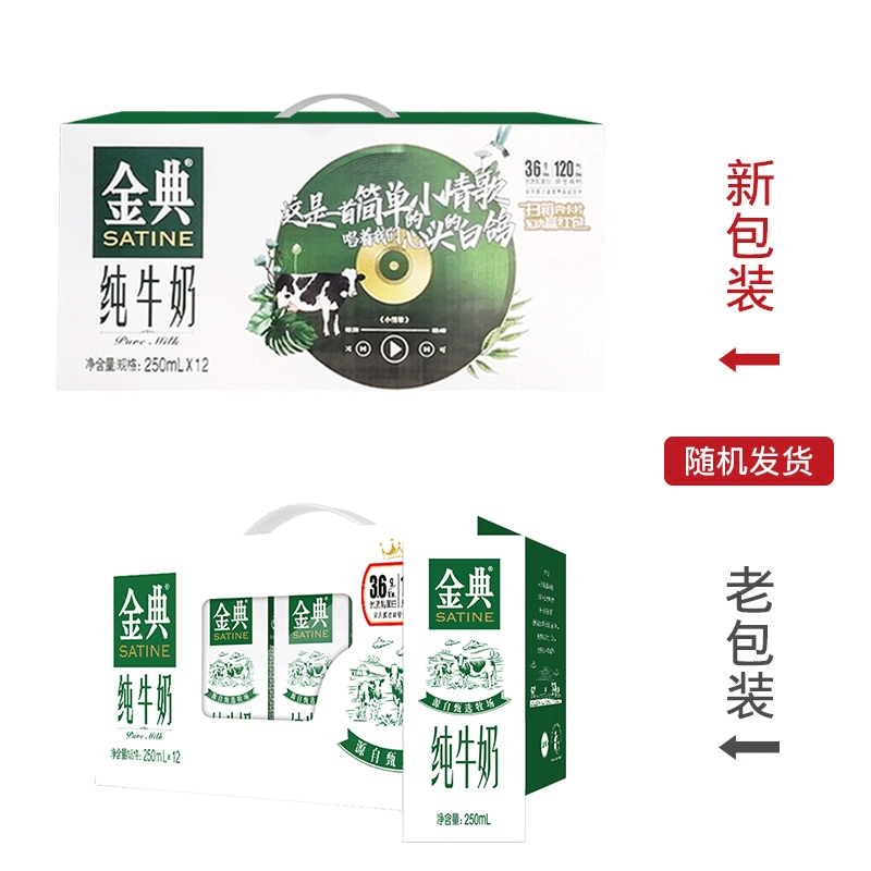 伊利金典纯牛奶250ml*12盒 纯牛奶