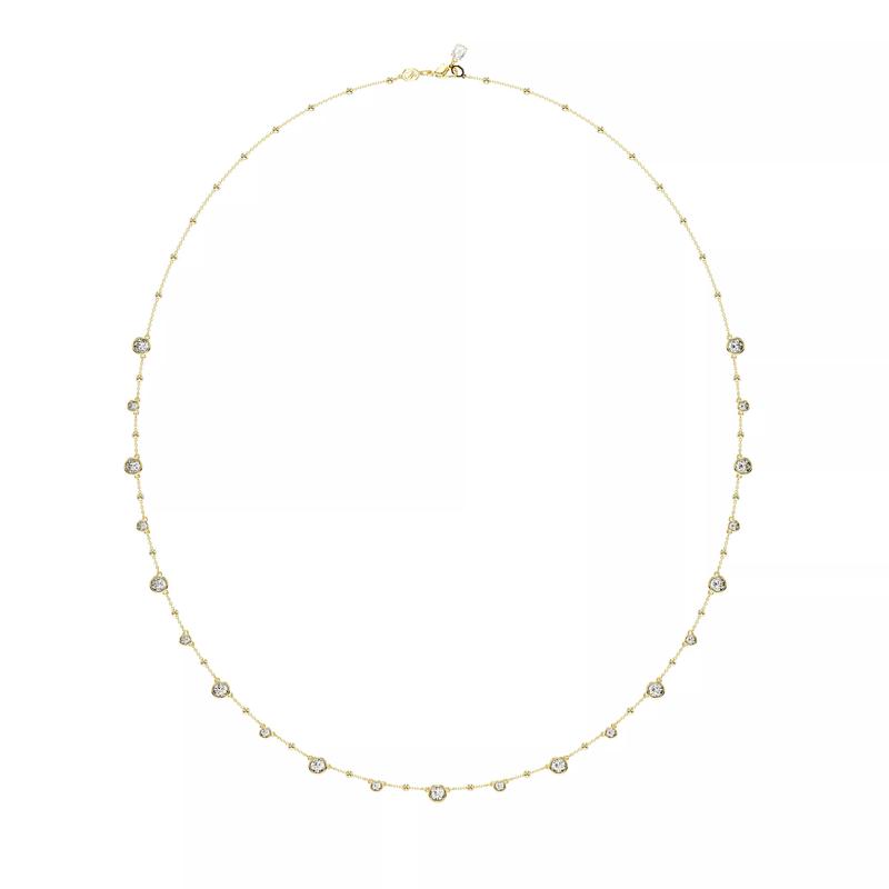 施华洛世奇(SWAROVSKI)女士长款项链华丽闪耀金色镀层白水晶锆石