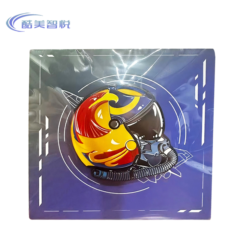 酷美智悦长春航展纪念品金属徽章(亮面头盔)8*8cm 个高清大图