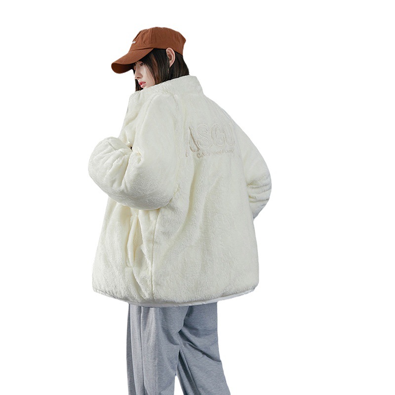 新款上架两面穿羽绒棉服女短款秋冬韩版宽松棉衣2023新款棉袄高清大图