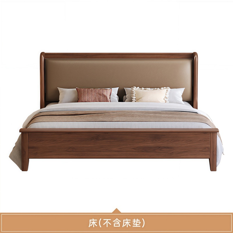 蕃蒂实木床1.8米张高清大图